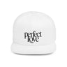 Faith Culture - Perfect Love - Christian Snapback Hat, Flat Bill Cap for Men and Women One size White