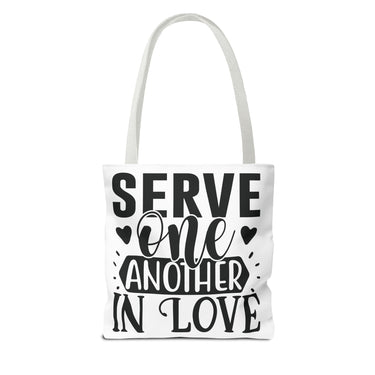Faith Culture - Serve One Another in Love Christian Tote Bag - Galatians 5:13 Bible Verse