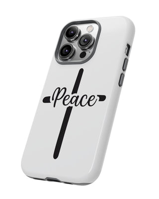 Faith Culture – Peace Cross Christian Tough Phone Case iPhone 14 Pro Glossy