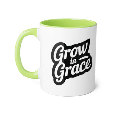 Faith Culture - Grow in Grace - Christian Accent Coffee Mug, 11oz