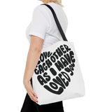 Faith Culture - Serve One Another in Love Christian Tote Bag - Galatians 5:13 Bible Verse