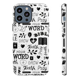 Prayer and Faith Christian Tough Phone Cases iPhone 13 Pro Max Glossy