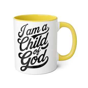 Faith Culture - Child of God - Christian Accent Coffee Mug, 11oz Yellow 11oz