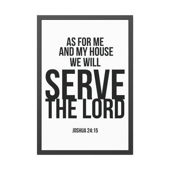 Faith Culture As For Me and My House Framed Christian Wall Art | Joshua 24:15 Father’s Day Gift
