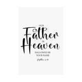 Faith Culture - Our Father in Heaven Christian Poster Matthew 6:9 Scripture Wall Art