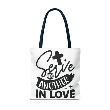 Faith Culture - Serve One Another in Love Christian Tote Bag - Galatians 5:13 Bible Verse