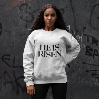 He Is Risen Minimal Easter Sweatshirt