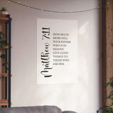 Faith Culture - Matthew 7:11 Christian Poster God Gives Good Things Scripture Wall Art