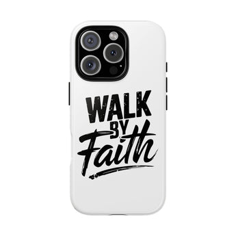 Faith Culture – Walk by Faith Christian Tough Phone Case iPhone 16 Pro Glossy