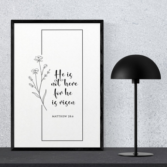 Risen Savior - Matthew 28:6- Christian Wall Art
