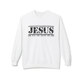 Faith Culture - Jesus The Way The Truth The Life Christian Sweatshirt Bold Scripture Pullover White