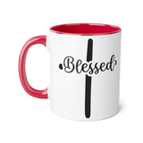 Faith Culture - Blessed at the Cross - Christian Accent Coffee Mug, 11oz
