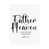 Faith Culture - Our Father in Heaven Christian Poster Matthew 6:9 Scripture Wall Art