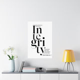 Faith Culture - Walk in Integrity Christian Poster Proverbs 20:7 Scripture Wall Art