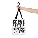 Faith Culture - Serve One Another in Love Christian Tote Bag - Galatians 5:13 Bible Verse