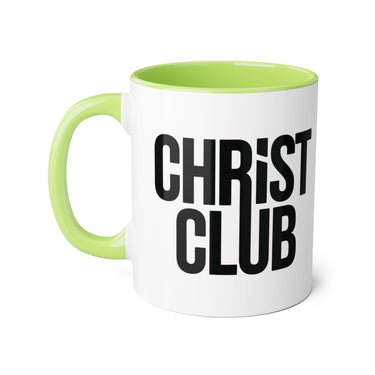 Faith Culture - Christ Club - Christian Accent Coffee Mug, 11oz Light Green 11oz