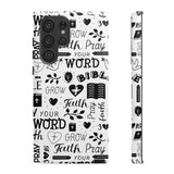 Prayer and Faith Christian Tough Phone Cases Samsung Galaxy S22 Ultra Matte