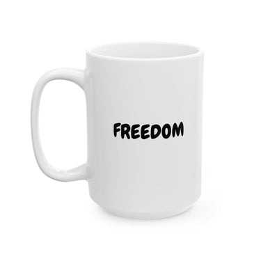 Faith Culture – FREEDOM Christian Mug – Inspirational Faith-Based Coffee Cup, 11oz & 15oz 15oz