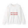 Faith Culture – O Canada Maple Circle Crewneck Sweatshirt – White & Black | Classic Monochrome Anthem Pullover White