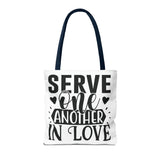 Faith Culture - Serve One Another in Love Christian Tote Bag - Galatians 5:13 Bible Verse