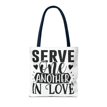 Faith Culture - Serve One Another in Love Christian Tote Bag - Galatians 5:13 Bible Verse