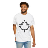 Faith Culture - Black Maple Leaf Unisex T-Shirt – White | Minimalist Canada Tee
