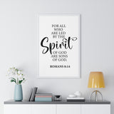 Faith Culture - Romans 8:14 Christian Scripture Wall Art Led by the Spirit of God