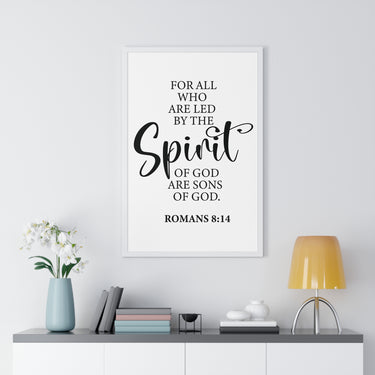 Faith Culture - Romans 8:14 Christian Scripture Wall Art Led by the Spirit of God