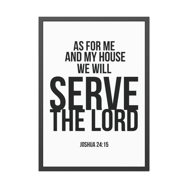 Faith Culture As For Me and My House Framed Christian Wall Art | Joshua 24:15 Father’s Day Gift