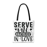 Faith Culture - Serve One Another in Love Christian Tote Bag - Galatians 5:13 Bible Verse