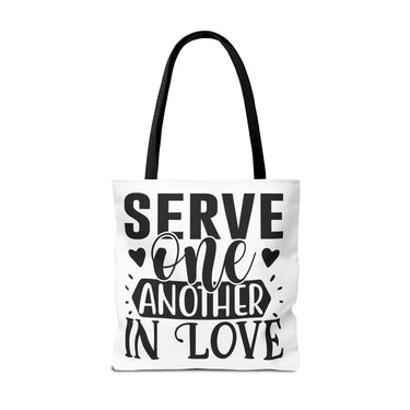 Faith Culture - Serve One Another in Love Christian Tote Bag - Galatians 5:13 Bible Verse