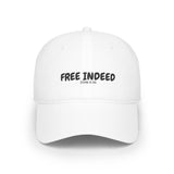 Faith Culture – Free Indeed John 8:36 Christian Baseball Cap | Walk in Freedom White One size