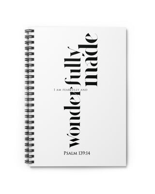 Fearfully and Wonderfully Made Journal | Psalm 139:14 Christian Notebook One Size