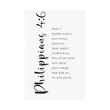 Faith Culture Philippians 4:6 Christian Matte Poster | Prayer Scripture Print