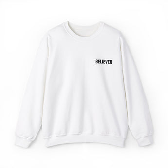 Faith Culture - Believer - Christian Unisex Crewneck Sweatshirt White