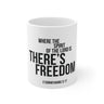 Where the Spirit Is There’s Freedom Christian Mug | 2 Corinthians 3:17 Scripture Gift 11oz White