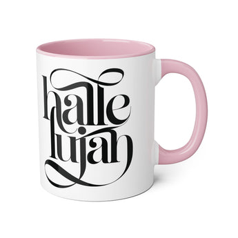 Faith Culture - Hallelujah - Christian Accent Coffee Mug, 11oz Pink 11oz