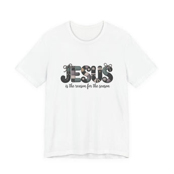 Faith Culture - Jesus Is The Reason Tree Unisex T-Shirt – White | Christian Christmas Tree Tee