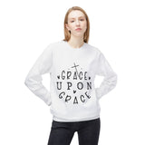 Faith Culture - Grace Upon Grace Christian Sweatshirt | John 1:16 Inspired Scripture Apparel
