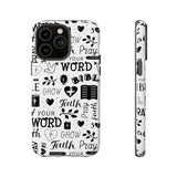 Prayer and Faith Christian Tough Phone Cases iPhone 14 Pro Max Glossy