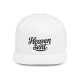 Faith Culture - Heaven Sent - Christian Snapback Hat, Flat Bill Cap for Men and Women One size White