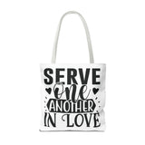 Faith Culture - Serve One Another in Love Christian Tote Bag - Galatians 5:13 Bible Verse