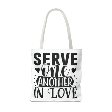 Faith Culture - Serve One Another in Love Christian Tote Bag - Galatians 5:13 Bible Verse