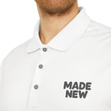 Faith Culture - Made New - Christian Unisex Performance Polo by adidas® White