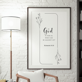 Faith Culture - Unwavering Strength - Romans 8:31 - Christian Wall Art