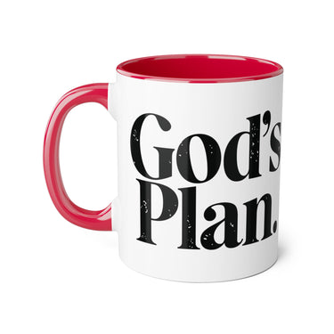 Faith Culture - God’s Plan - Christian Coffee Mug, 11oz Red 11oz