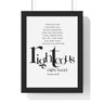 His Righteous Right Hand framed Bible verse wall art inspired by Isaiah 41:10, black frame with black and white scripture typography
