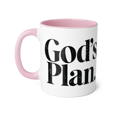 Faith Culture - God’s Plan - Christian Coffee Mug, 11oz Pink 11oz