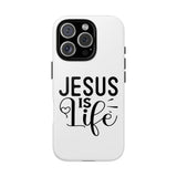 Faith Culture – Jesus Is Life Christian Tough Phone Case iPhone 16 Pro Glossy