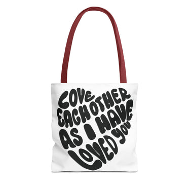 Faith Culture - Love One Another Christian Tote Bag - Bible Verse John 13:34